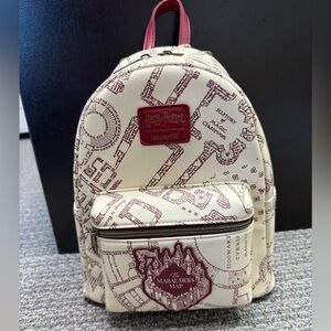 Loungefly Cream and Red Harry Potter Backpack and small cardholder